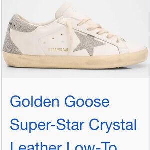 Golden Goose White and Gray Star Sneakers